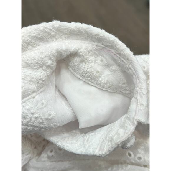 NWT Alice + Olivia‎ Womens White Embroidered Blakesley Jacquard Mini Dress Sz 10 - Picture 10 of 16